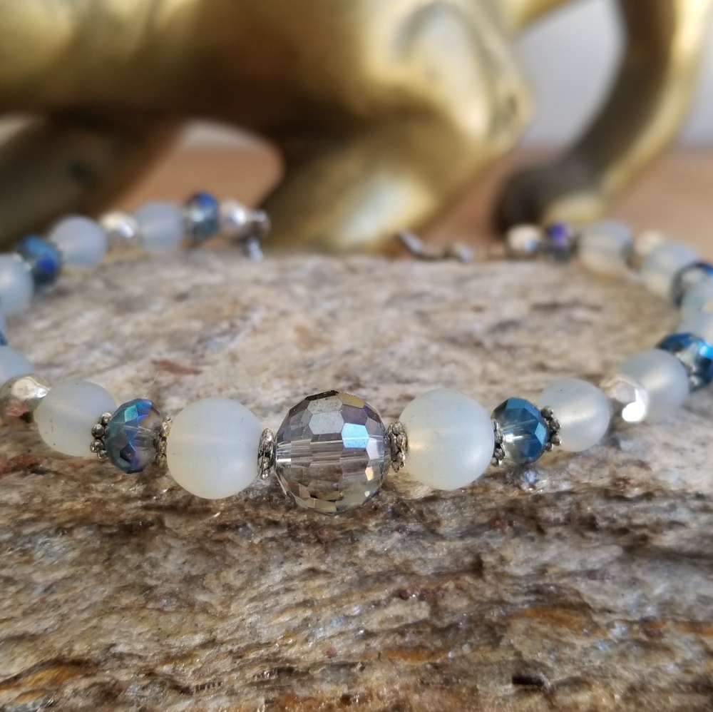 Handmade Natural gemstone and crystal bracelet